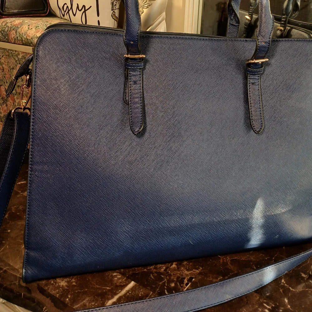 Stylish Navy Blue Laptop Bag for Women